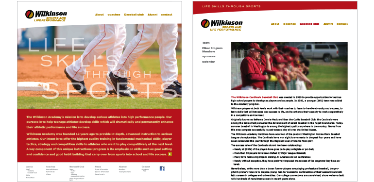 Wilkinson Sports and Life Performance: Website